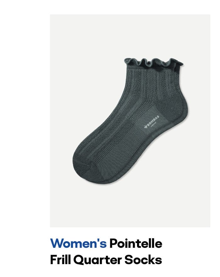 Women's Pointelle Frill Quarter Socks