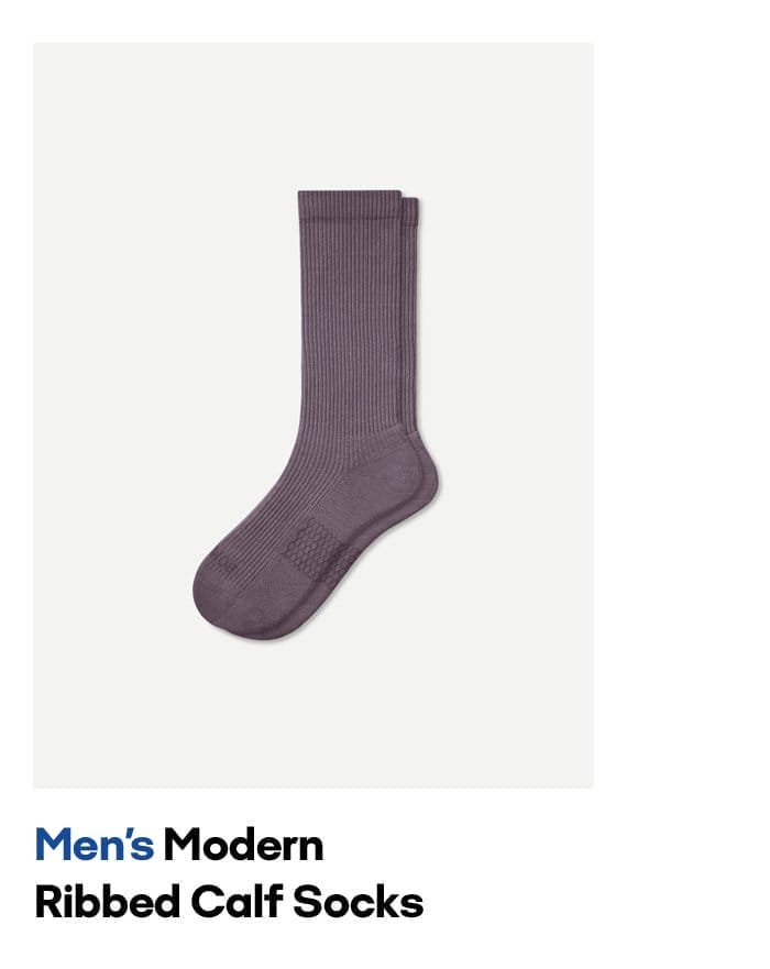 Men's Modern Ribbed Calf Socks