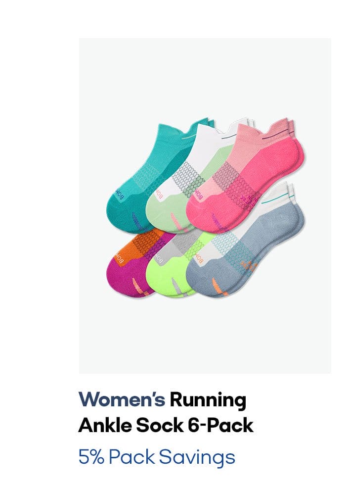 Women's Runnning Ankle Sock 6-Pack | 5% Pack Savings
