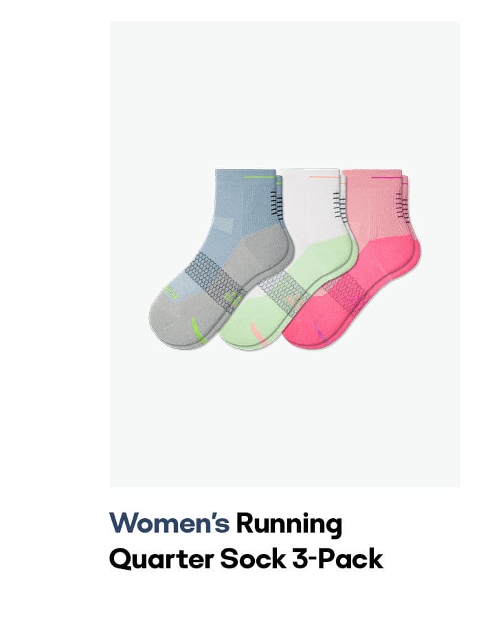 Women's Running Quarter Sock 3-Pack
