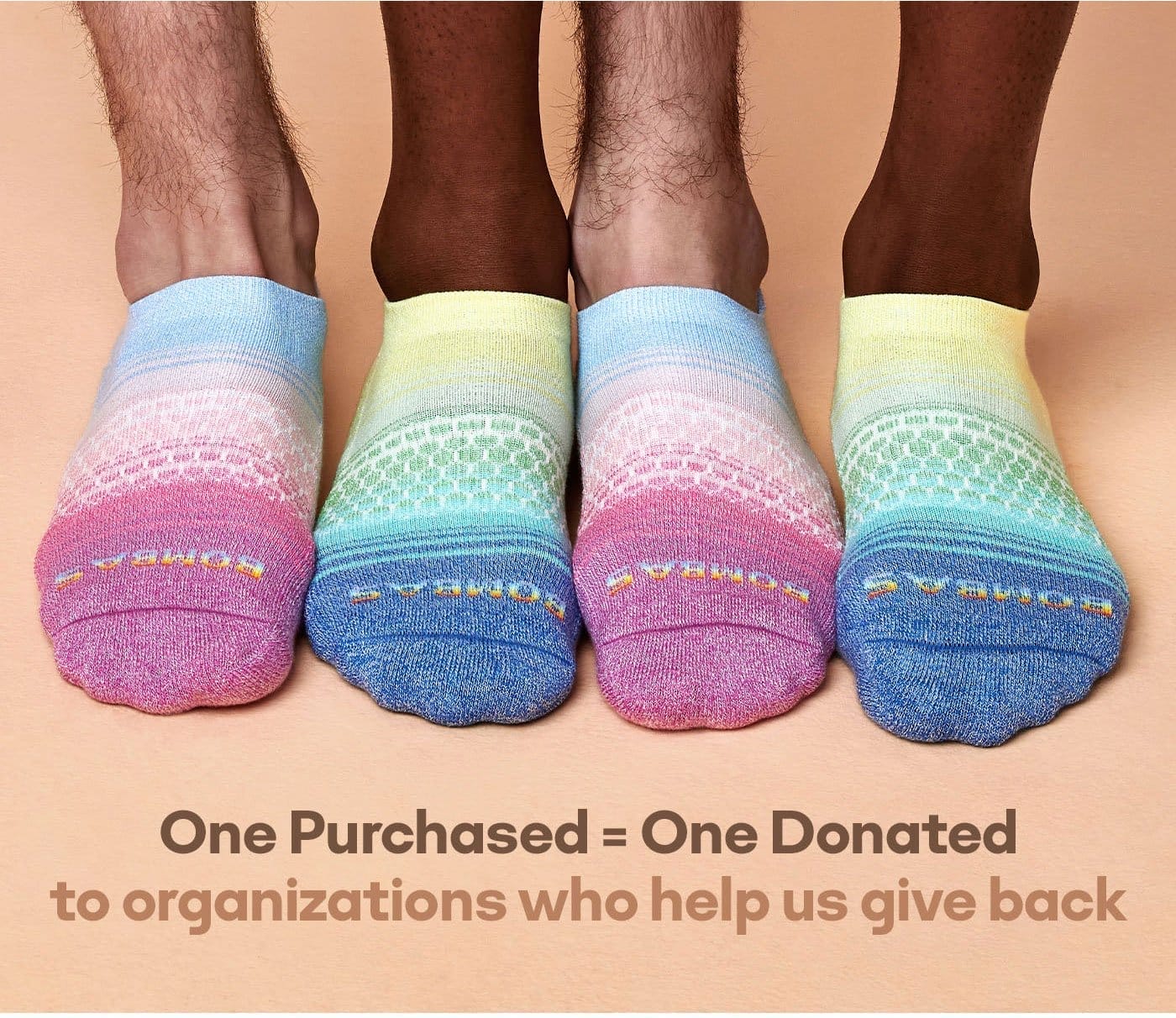 One Purchased = One Donated to organizations who help us give back