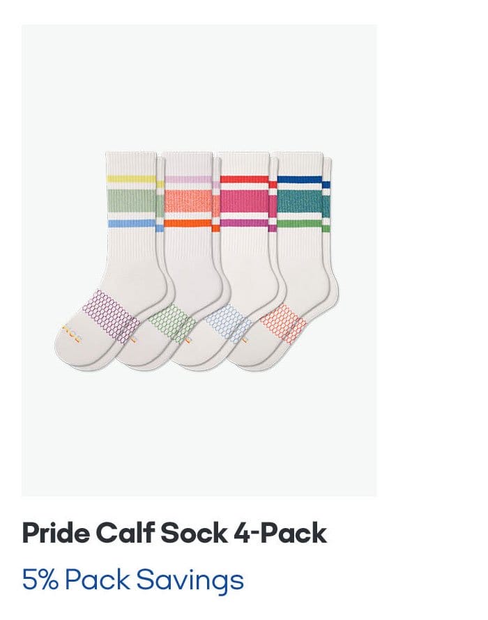 Pride Calf Sock 4-Pack 5% Pack Savings | 5% Pack Savings