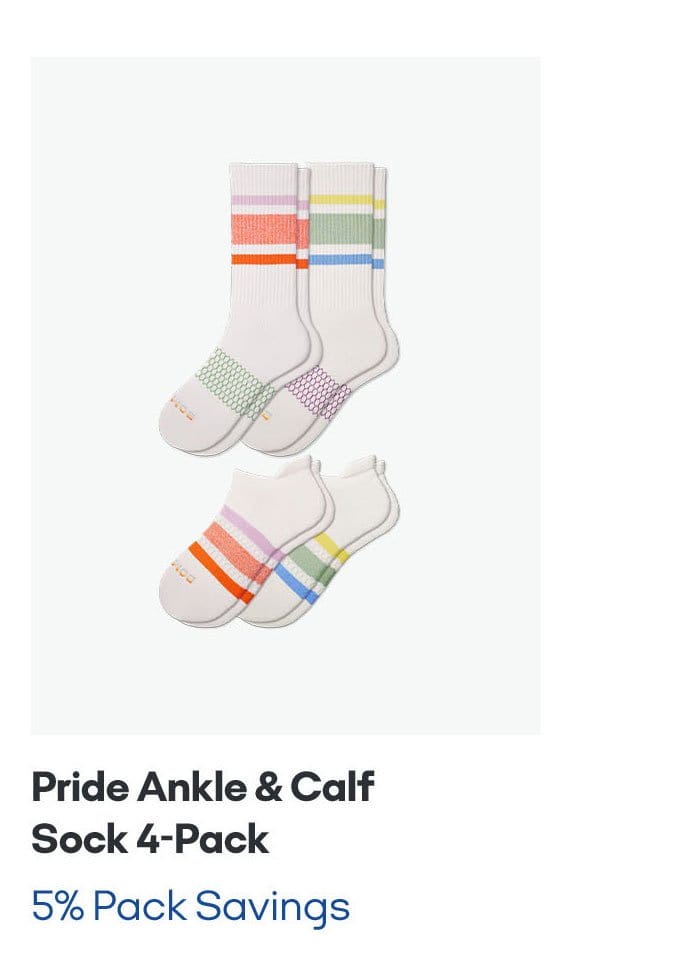 Pride Ankle & Calf Sock 4-Pack | 5% Pack Savings