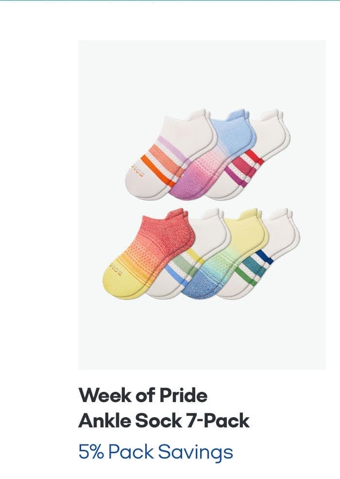 Week of Pride Ankle Sock 7-Pack | 5% Pack Savings