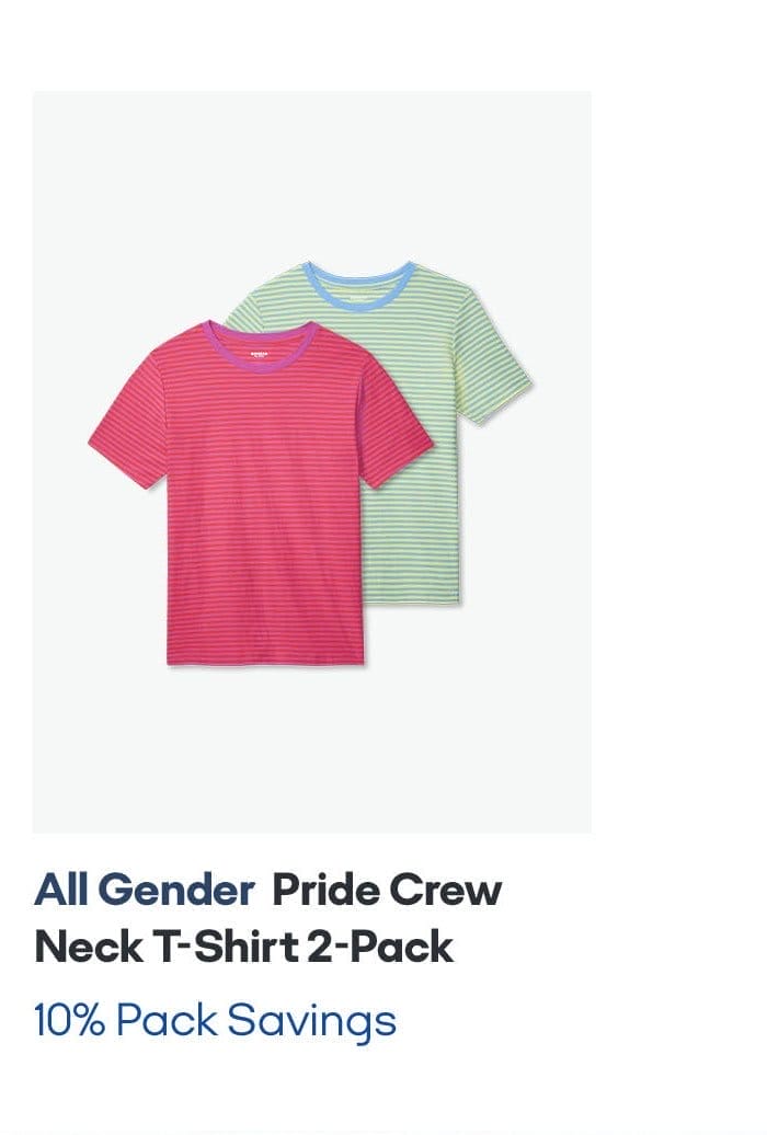 All Gender Pride Crew Neck T-Shirt 2-Pack | 10% Pack Savings
