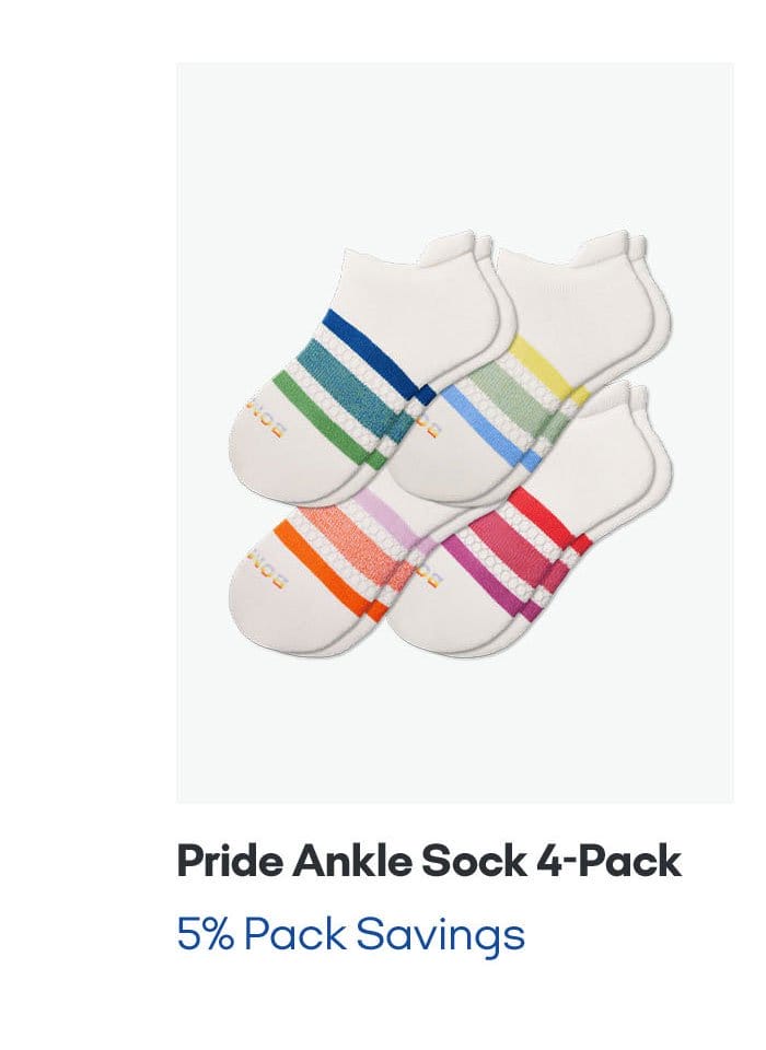 Pride Ankle Sock 4-Pack | 5% Pack Savings