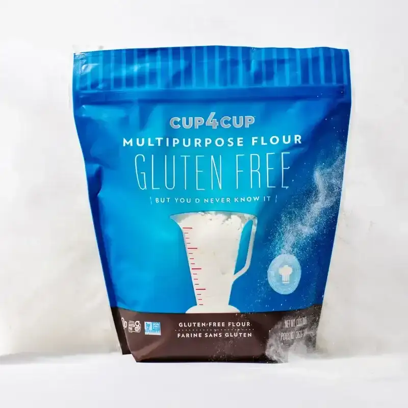 Gluten-free flour on a white background
