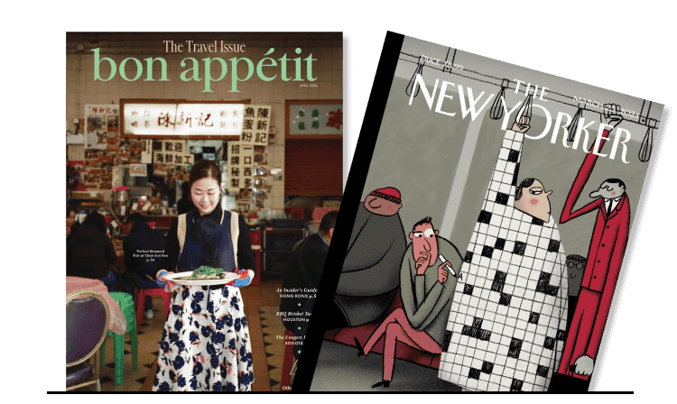 Bon Appétit and The New Yorker magazines