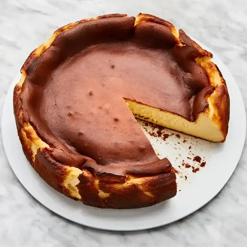 Burnt Basque Cheesecake recipe, from Molly Baz at Bon Appétit
