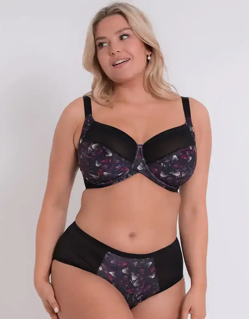 Curvy Kate WonderFully Full Cup Bra Black Floral