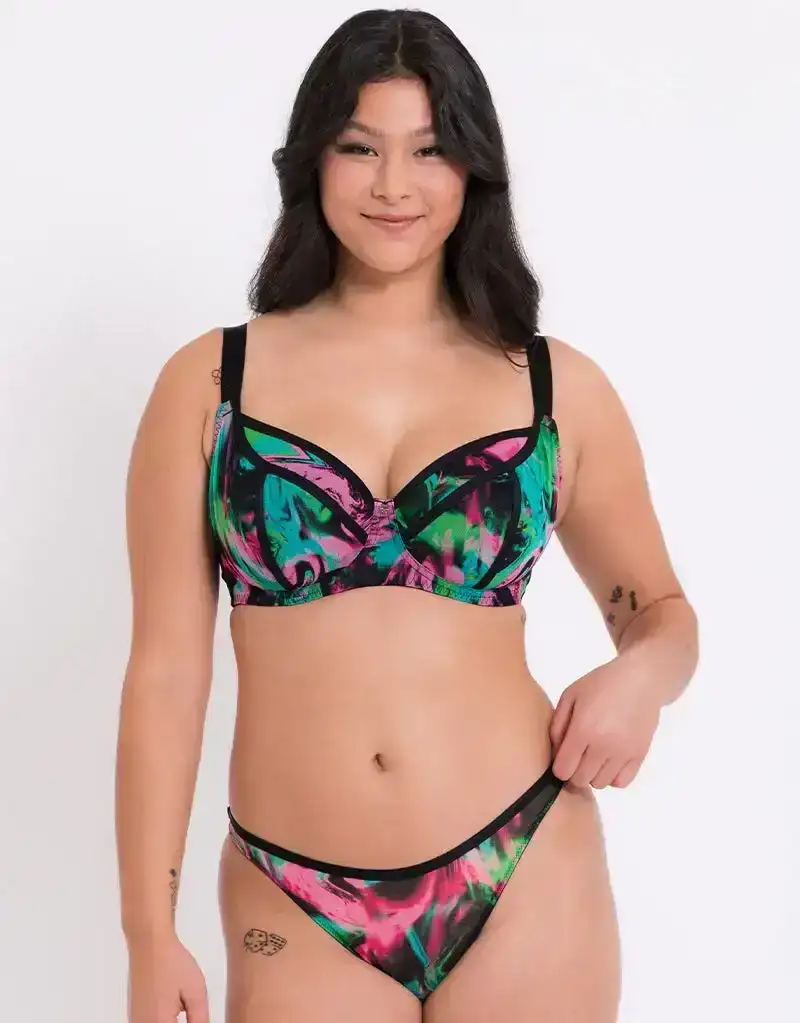 Curvy Kate Reality Check Balcony Bra Print Mix