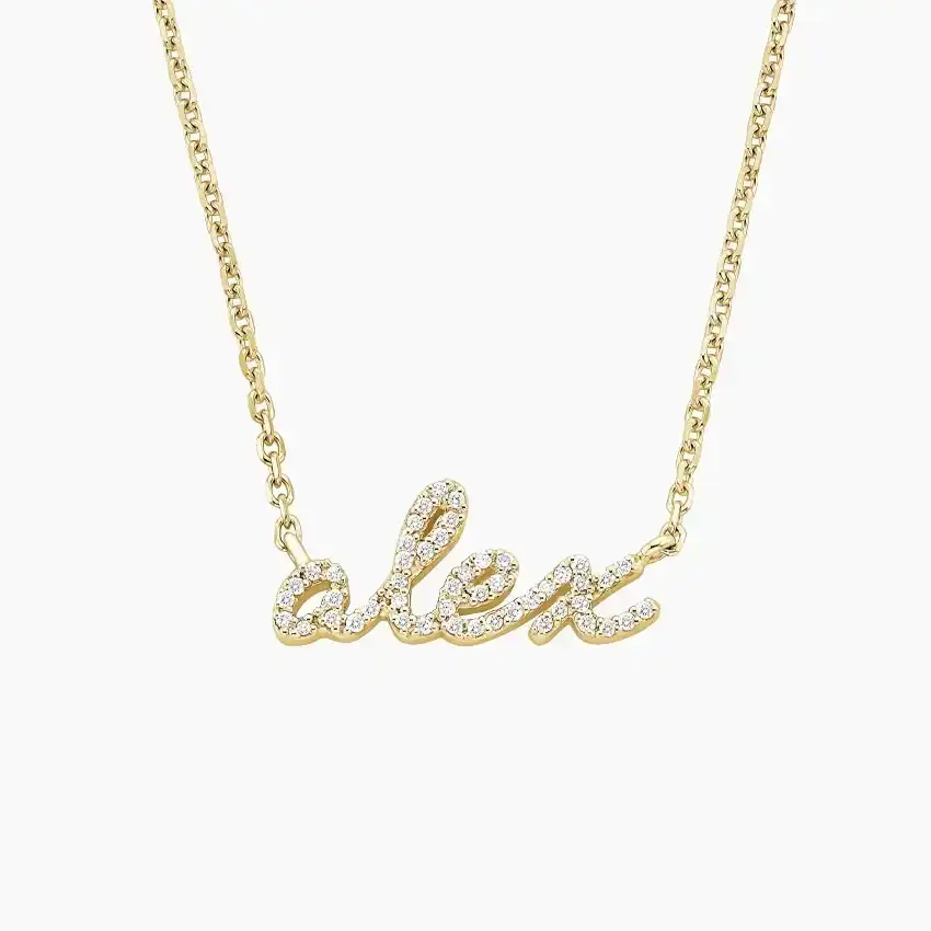 Script Diamond Name Necklace