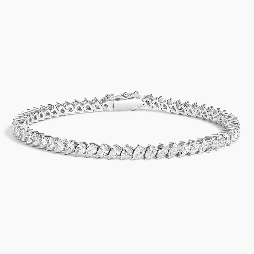 Angled Pear Lab Diamond Tennis Bracelet