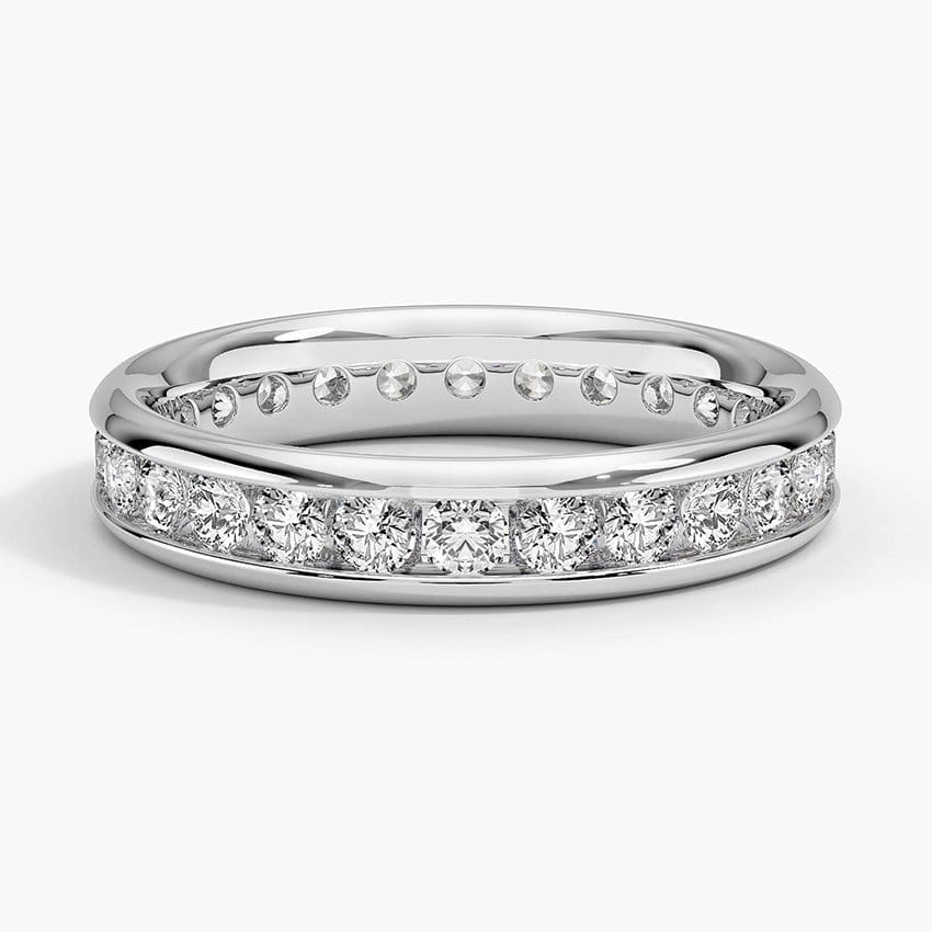 Channel Set Round Eternity Lab Diamond Ring