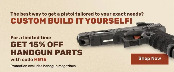 15% off handgun parts