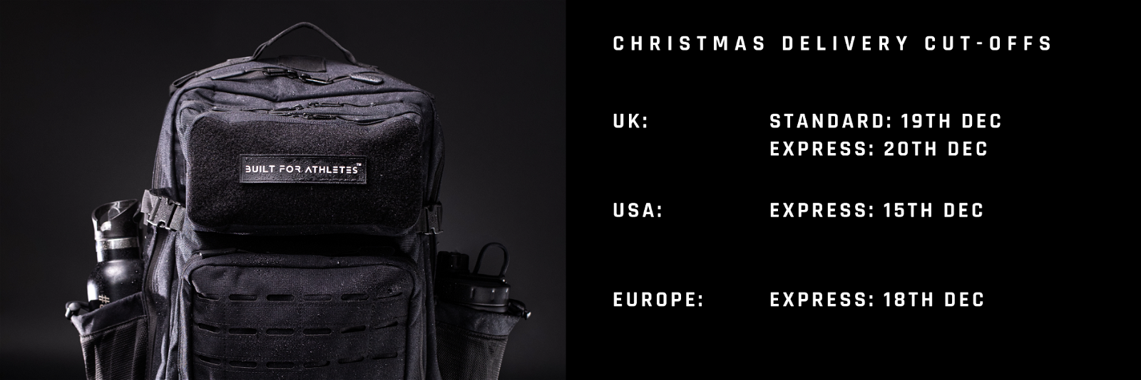 Order before the 20th Dec (UK Express) for delivery before Christmas.