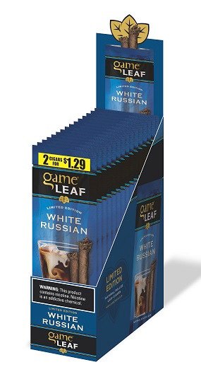 Image of Game Leaf Cigars White Russian 15 Pouches of 2