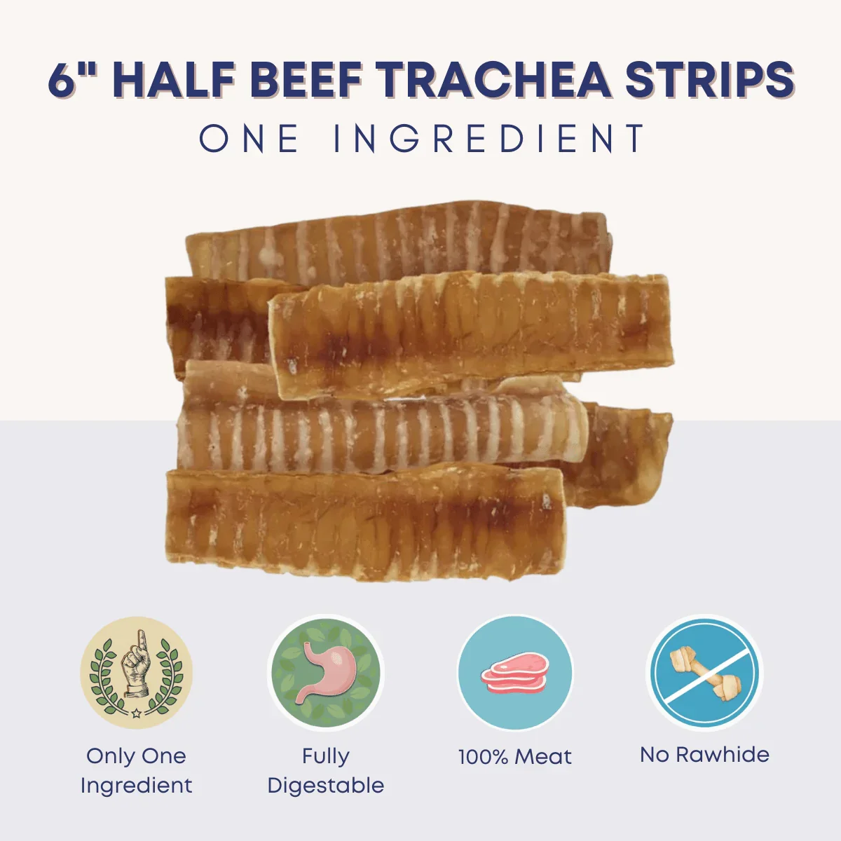 Image of 6" Half Beef Trachea Strip