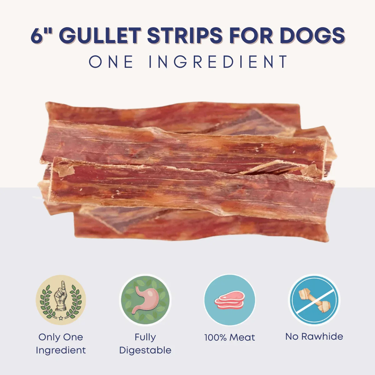 Image of 6" Gullet Strips For Dogs