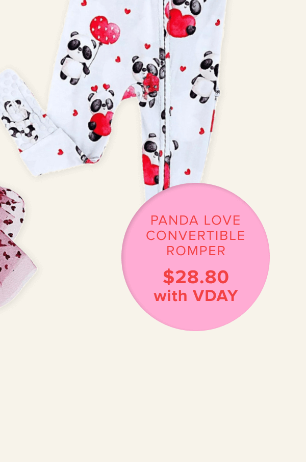 Panda Love Convertible Romper