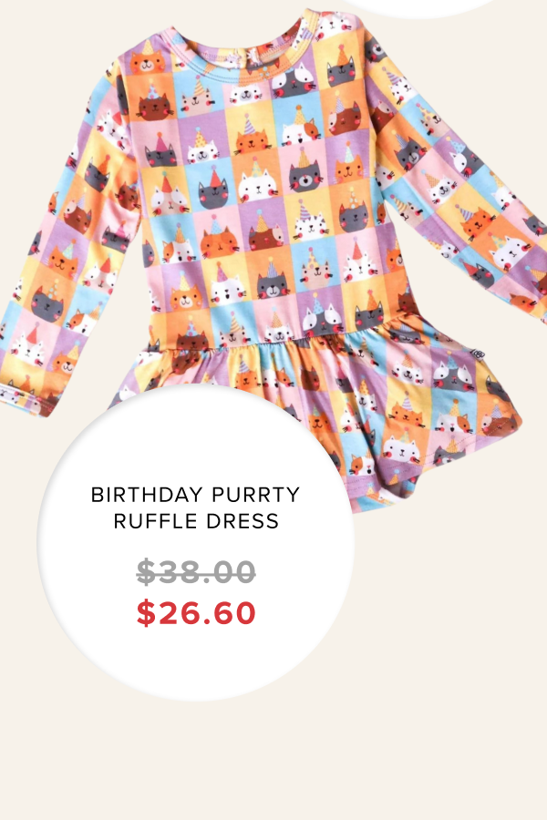 Birthday Purrty Ruffle Dress