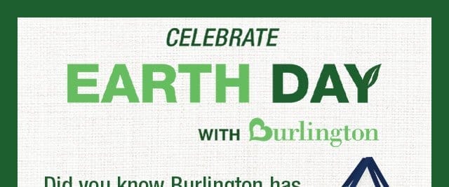 Celebrate Earth Day with Burlington