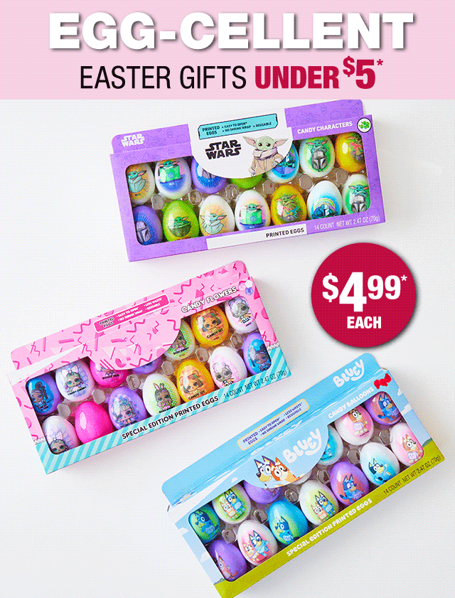 Egg-celent Easter Gifts under \\$5*