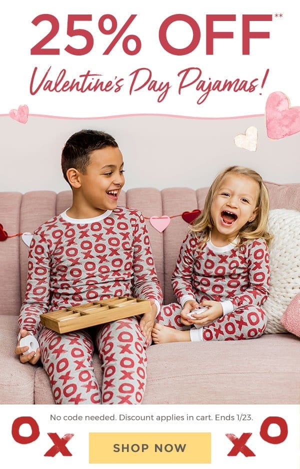 25% off Valentine's Day Pajamas!