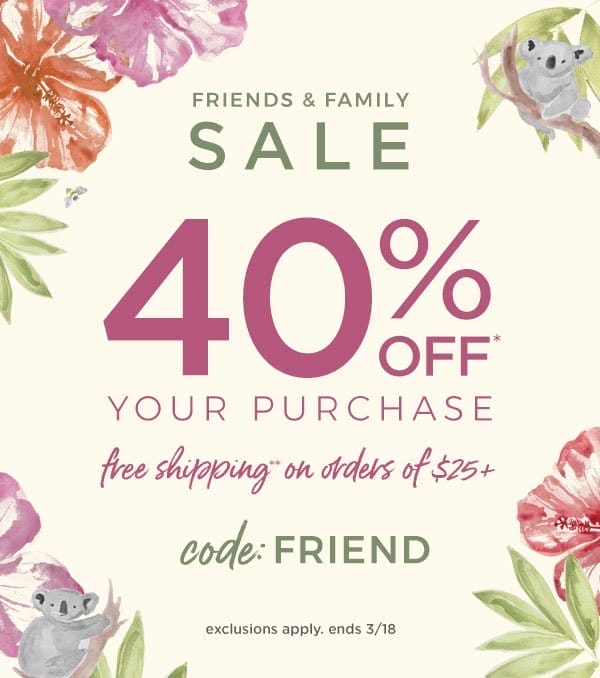 40% off your purchase!