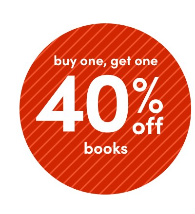 buy one, get one 40% off book