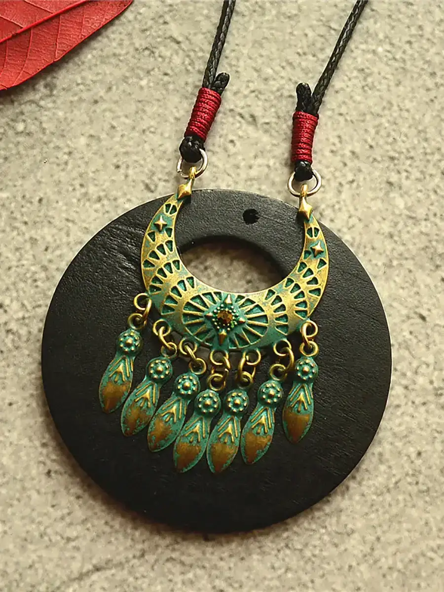 Ethnic Wooden Necklace