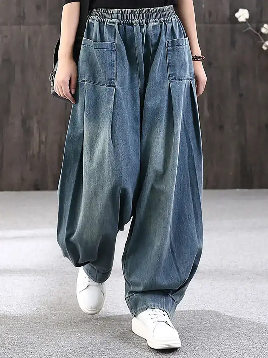 M-3XL Loose Denim Jeans