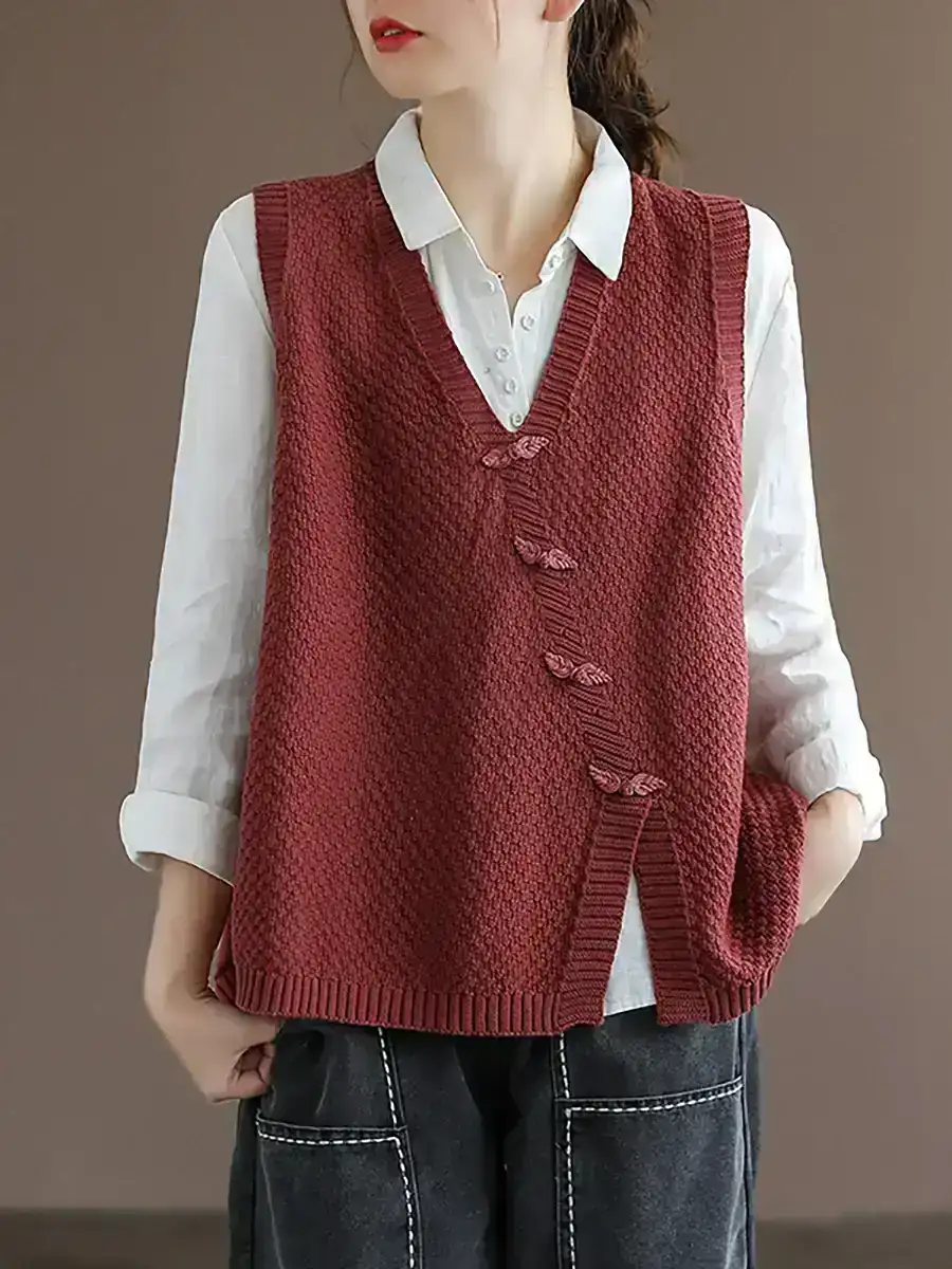 Button Knitted Waistcoat