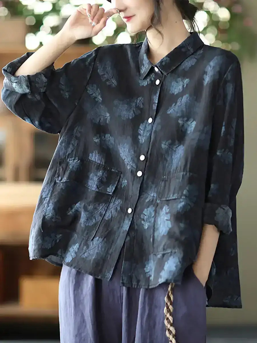 Button Up Ramie Blouse