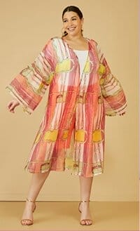 Printed Chiffon Kimono