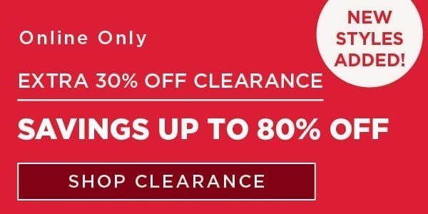 Extra 30% Off Clearance