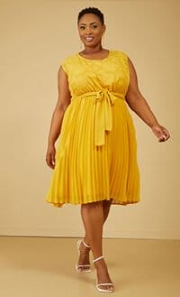 Floral Pleated A Line Dress