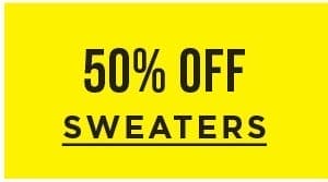50% off sweaters