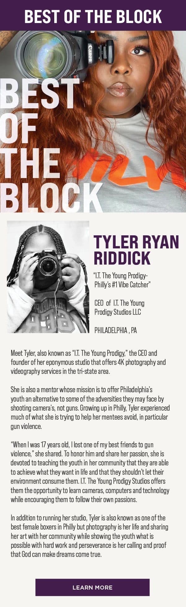 Tyler Ryan Riddick. Learn More