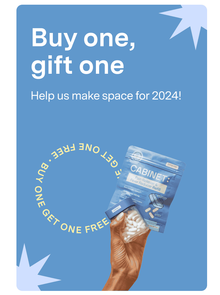 Buy one, gift one. Help us make space for 2024!