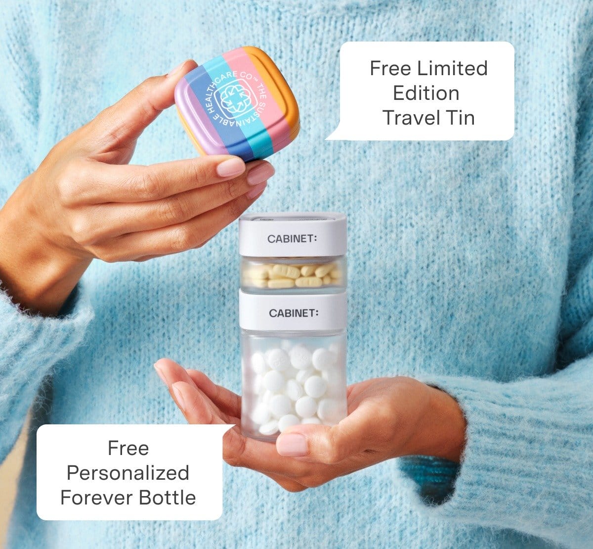 Free Travel Tin with Prescriptions - Free Limited Edition Travel Tin - Free Personalized Forever Bottle