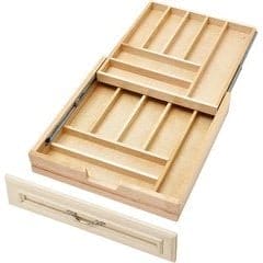 Tiered Double Cutlery Drawer For 21 inch Cabinet Opening