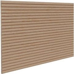 1 Inch Slat Width, Double Bead Decorative Tambour for Slat Walls, 48 Inch Length x 12 Inch Width Sheet, Hard Maple