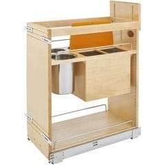 11-3/4 Inch Width Knife and Utensil Base Cabinet Organizer with Blumotion Soft Close Slides, Natural, Min. Cabinet Opening: 11-1/2" W x 21-3/4" D x 25-5/8" H