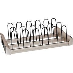 TAG ENGAGE 24 Inch Width Pull-Out Shoe Rack, Matt Nickel