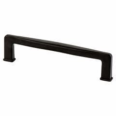 Berenson Subtle Surge Pull, 5-1/16 inch Center to Center, Matte Black, Zinc Material, Transitional Style, Classic Comfort Series