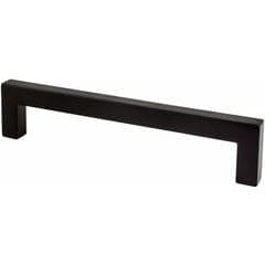 Berenson Contemporary Advantage One 5-1/16 Inch Center to Center Matte Black Square Pull, Ideal for Modern Cabinets