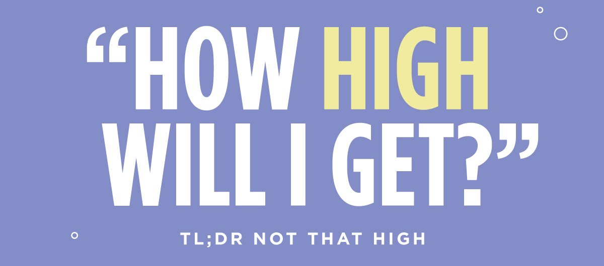 “HOW HIGH WILL I GET?”. TL;DR NOT THAT HIGH