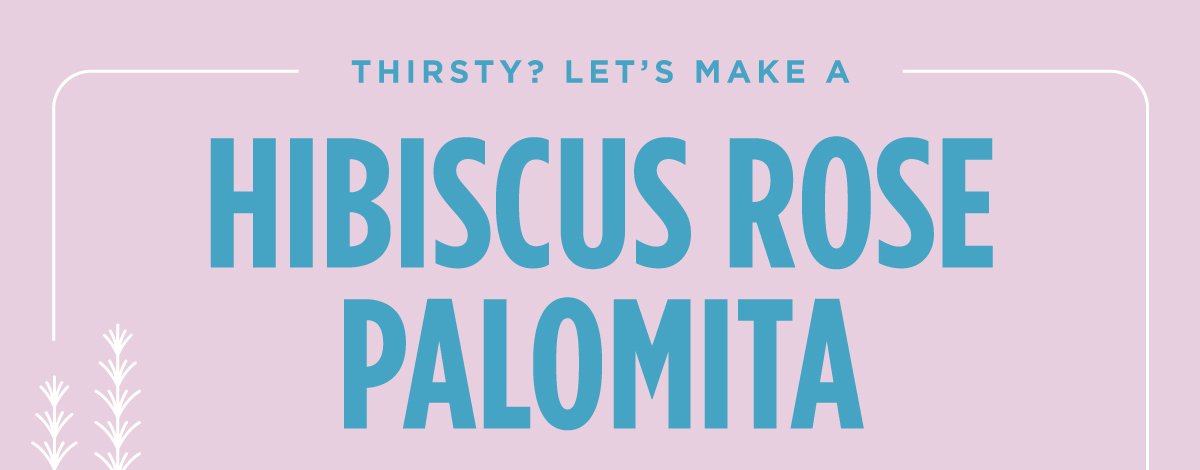 Thirsty? Let's make a hibiscus rose palomita