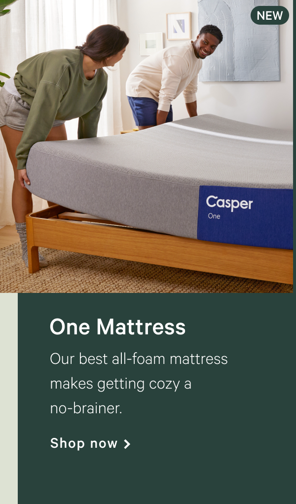 One Mattress >> Our best all-foam mattress makes getting cozy a no-brainer. >> Shop now >>